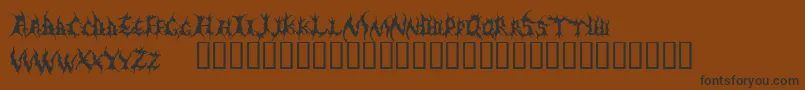 Demed Font – Black Fonts on Brown Background