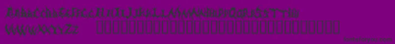 Demed-Schriftart – Schwarze Schriften auf violettem Hintergrund
