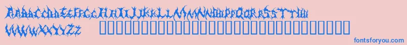 Demed Font – Blue Fonts on Pink Background