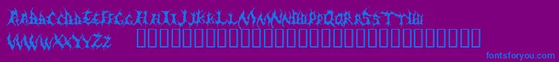 Шрифт Demed – синие шрифты на фиолетовом фоне