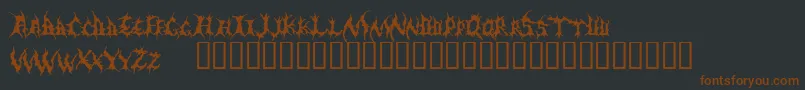Demed-fontti – ruskeat fontit mustalla taustalla