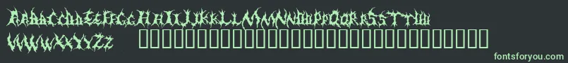 フォントDemed – 黒い背景に緑の文字
