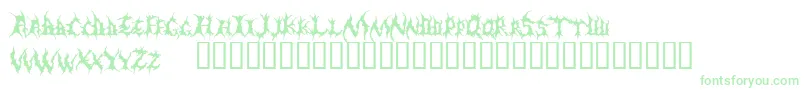 フォントDemed – 白い背景に緑のフォント