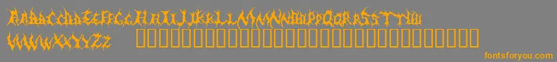 Шрифт Demed – оранжевые шрифты на сером фоне