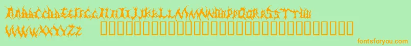 Шрифт Demed – оранжевые шрифты на зелёном фоне