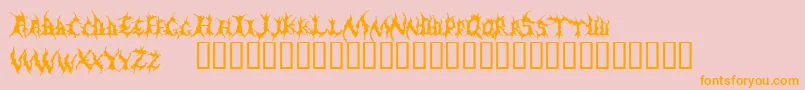Demed Font – Orange Fonts on Pink Background