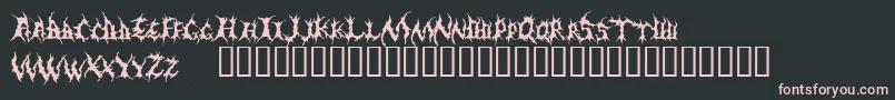 Шрифт Demed – розовые шрифты на чёрном фоне