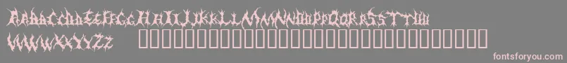 Demed-fontti – vaaleanpunaiset fontit harmaalla taustalla
