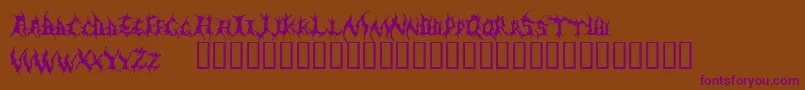 Demed Font – Purple Fonts on Brown Background