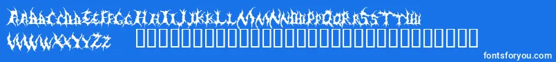 Шрифт Demed – белые шрифты на синем фоне