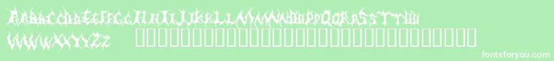 フォントDemed – 緑の背景に白い文字
