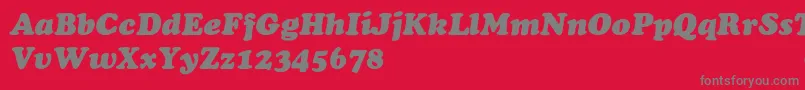 ChaceyHeavyItalic Font – Gray Fonts on Red Background