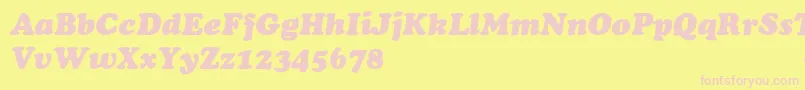 ChaceyHeavyItalic Font – Pink Fonts on Yellow Background