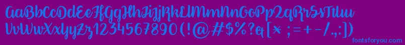 BetterPhoenixSample Font – Blue Fonts on Purple Background