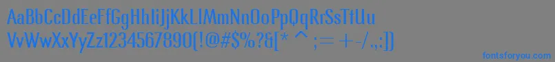 LennoxitcTtBook-Schriftart – Blaue Schriften auf grauem Hintergrund