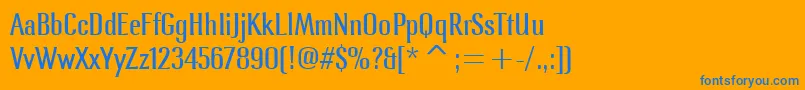 LennoxitcTtBook Font – Blue Fonts on Orange Background