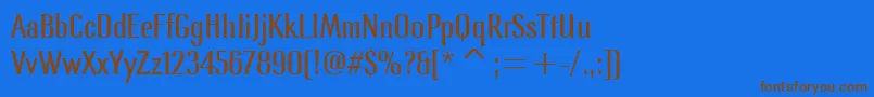 Шрифт LennoxitcTtBook – коричневые шрифты на синем фоне