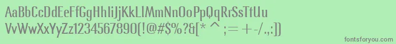 フォントLennoxitcTtBook – 緑の背景に灰色の文字