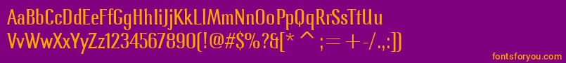 LennoxitcTtBook Font – Orange Fonts on Purple Background