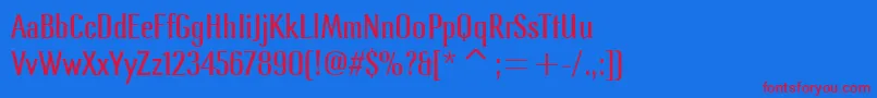 LennoxitcTtBook Font – Red Fonts on Blue Background