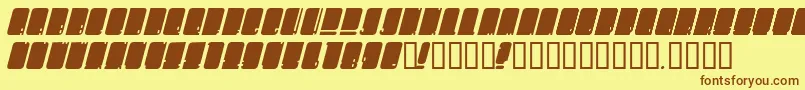 OhMegaSigh Font – Brown Fonts on Yellow Background