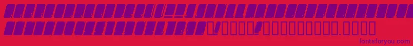 OhMegaSigh Font – Purple Fonts on Red Background