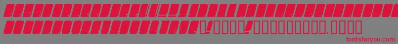 OhMegaSigh-Schriftart – Rote Schriften auf grauem Hintergrund