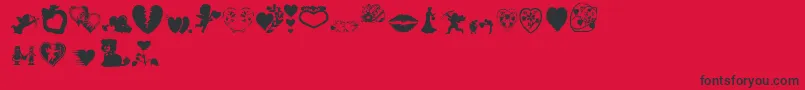 Aosval Font – Black Fonts on Red Background
