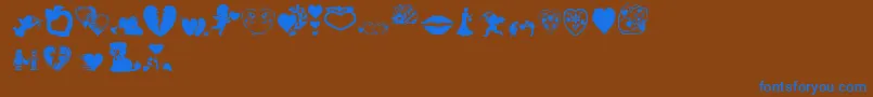 More about Aosval Font Aosval Font – Blue Fonts on Brown Background