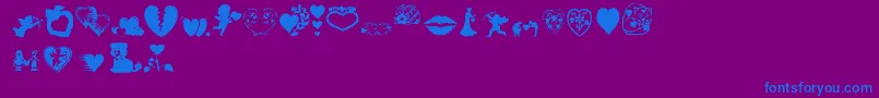 fuente Aosval – Fuentes Azules Sobre Fondo Morado