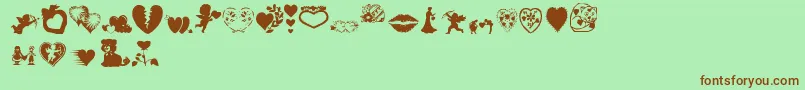 Aosval Font – Brown Fonts on Green Background