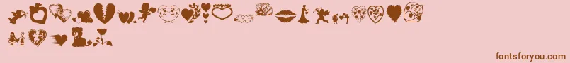 Aosval Font – Brown Fonts on Pink Background