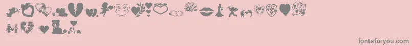 Aosval Font – Gray Fonts on Pink Background
