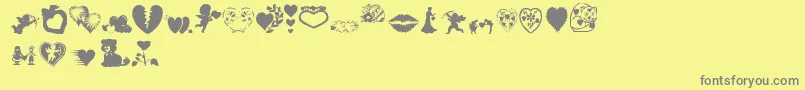Aosval Font – Gray Fonts on Yellow Background