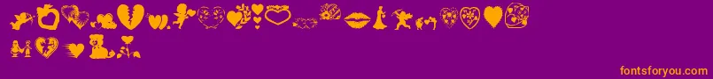 Aosval Font – Orange Fonts on Purple Background