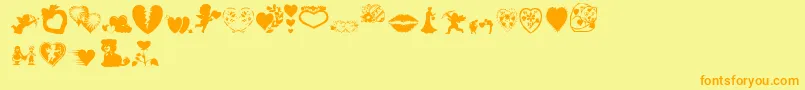 Aosval Font – Orange Fonts on Yellow Background