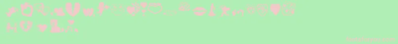 Aosval Font – Pink Fonts on Green Background