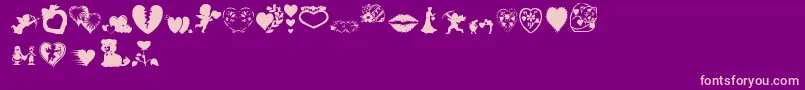Aosval Font – Pink Fonts on Purple Background