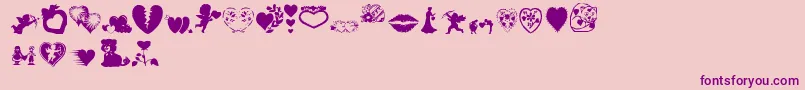 Aosval Font – Purple Fonts on Pink Background