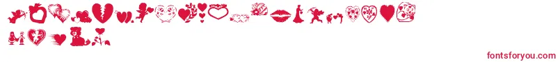 Aosval Font – Red Fonts on White Background