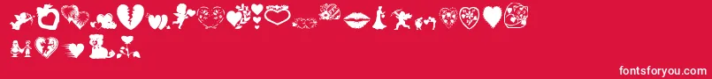 Aosval Font – White Fonts on Red Background