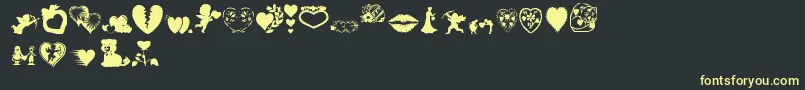 Aosval Font – Yellow Fonts on Black Background