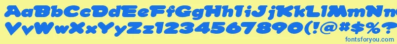 Snowdream Font – Blue Fonts on Yellow Background
