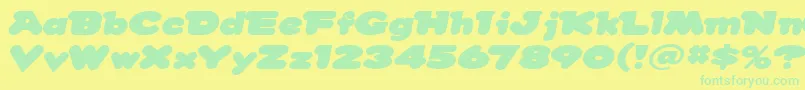 Snowdream Font – Green Fonts on Yellow Background