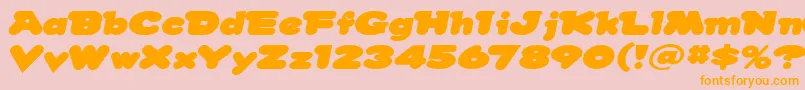 Snowdream Font – Orange Fonts on Pink Background