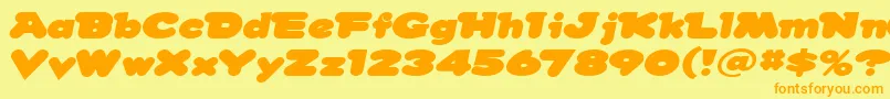 Шрифт Snowdream – оранжевые шрифты на жёлтом фоне