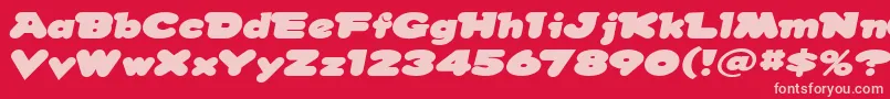 Snowdream Font – Pink Fonts on Red Background