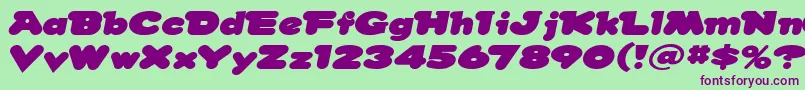 Snowdream Font – Purple Fonts on Green Background