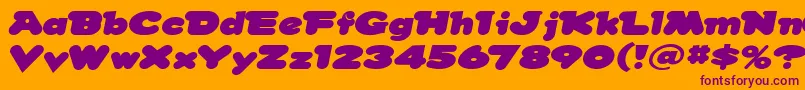 Snowdream Font – Purple Fonts on Orange Background