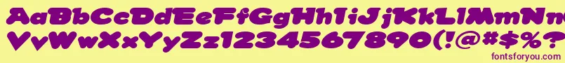 Snowdream Font – Purple Fonts on Yellow Background